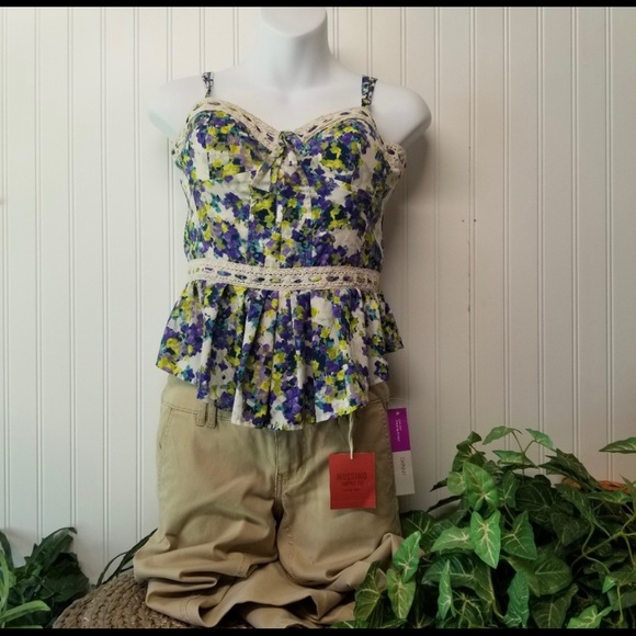 Corset Style Peplum Top Jessica Simpson - Picture 2 of 5